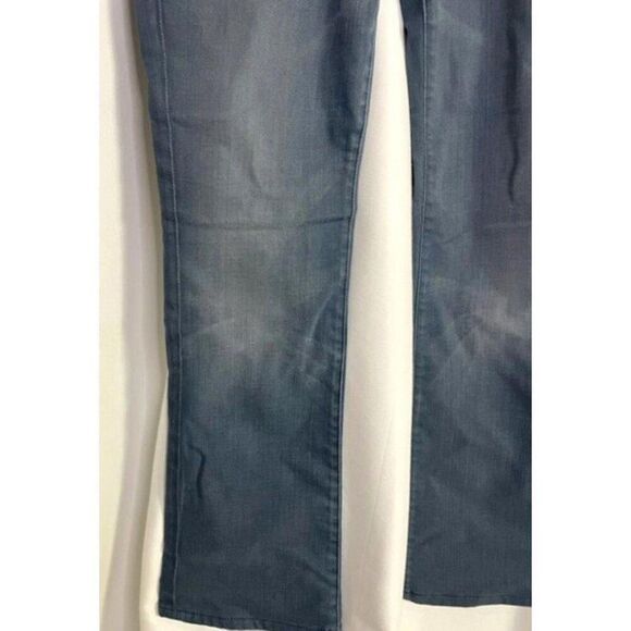 7 For All Mankind Blue Gray Distressed Antiqued Boot Cut Jeans Womens Size 28 - Picture 4 of 10